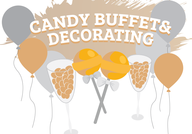 candy buffet and decorating