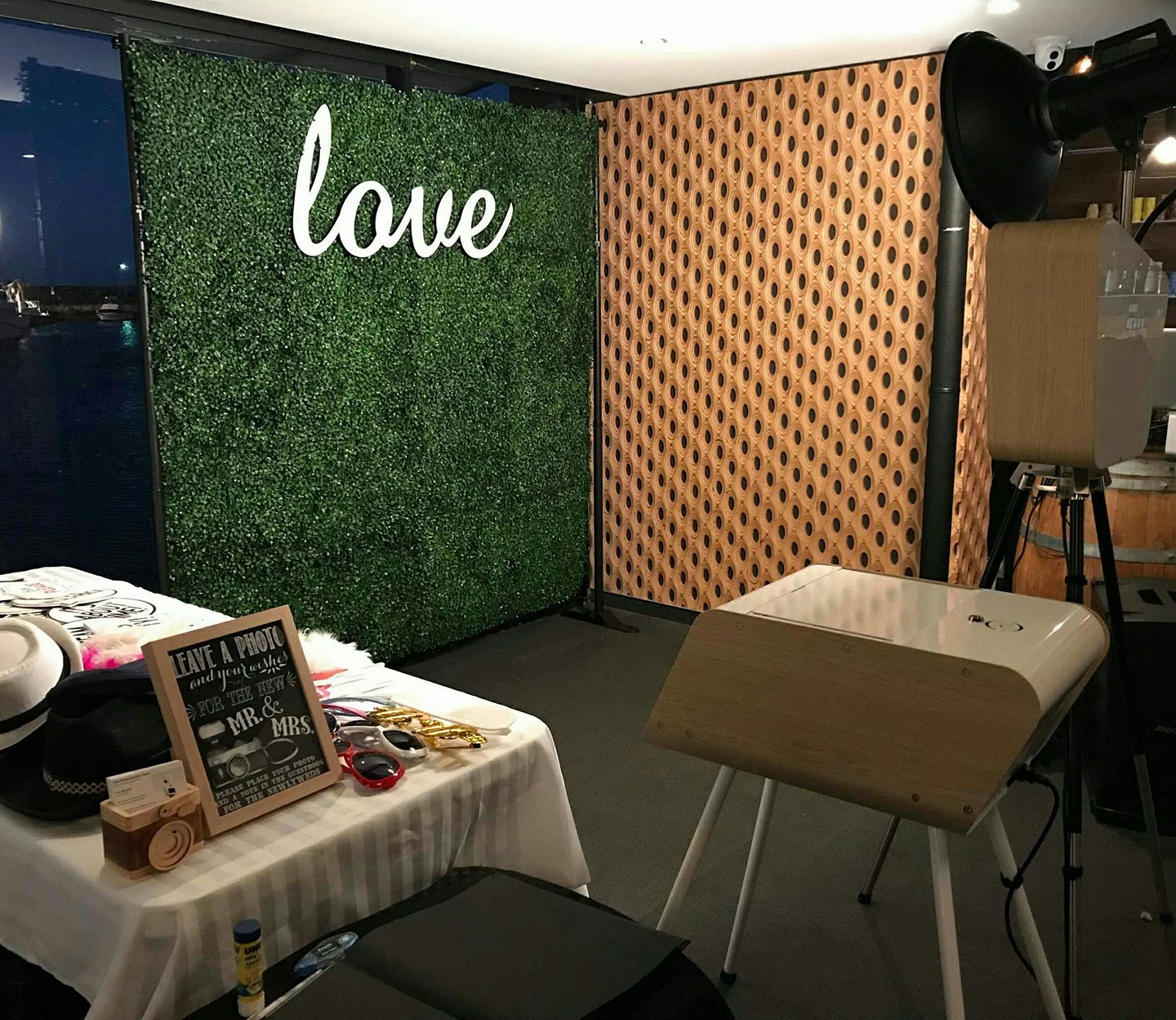 Premium Green Wall Backdrop Photo Booth Hire Wollongong & Photo Booth